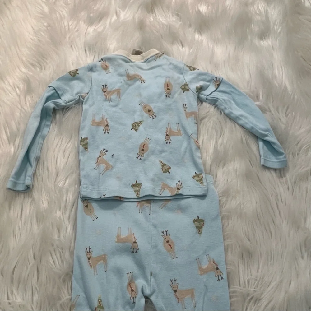 George Kids Pajama Set Light Blue Christmas